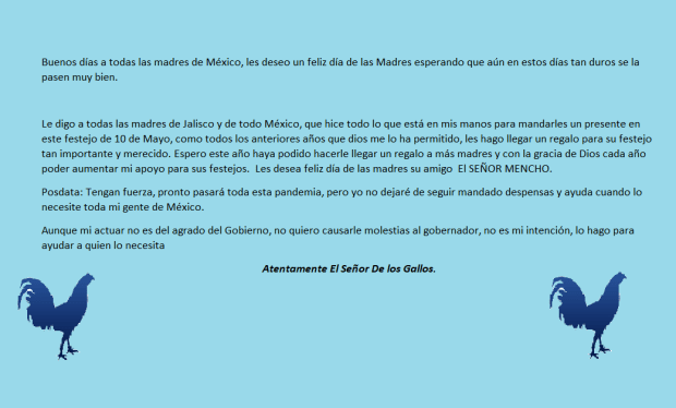 Fotos El Mensaje Del Señor Mencho El Señor De Los Gallos Para Todas
