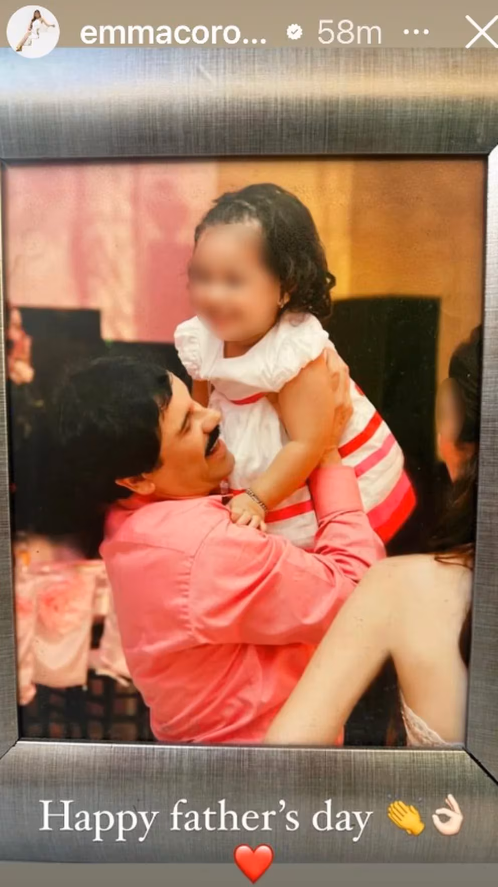 Esta es la foto que Emma Coronel publico de El Chapo Guzman durante el Día del Padre 1